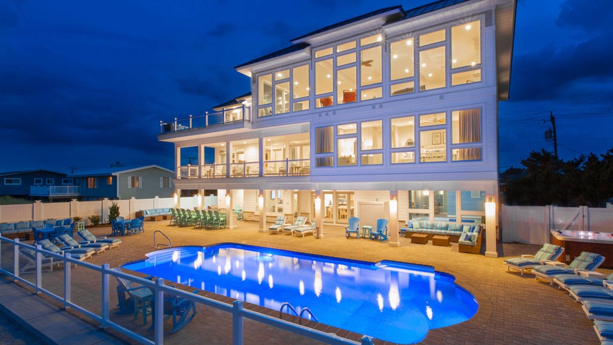 Sandbridge House | Oceanfront home with regulation pickleball, indoor/outdoor pool, hot tub & gym