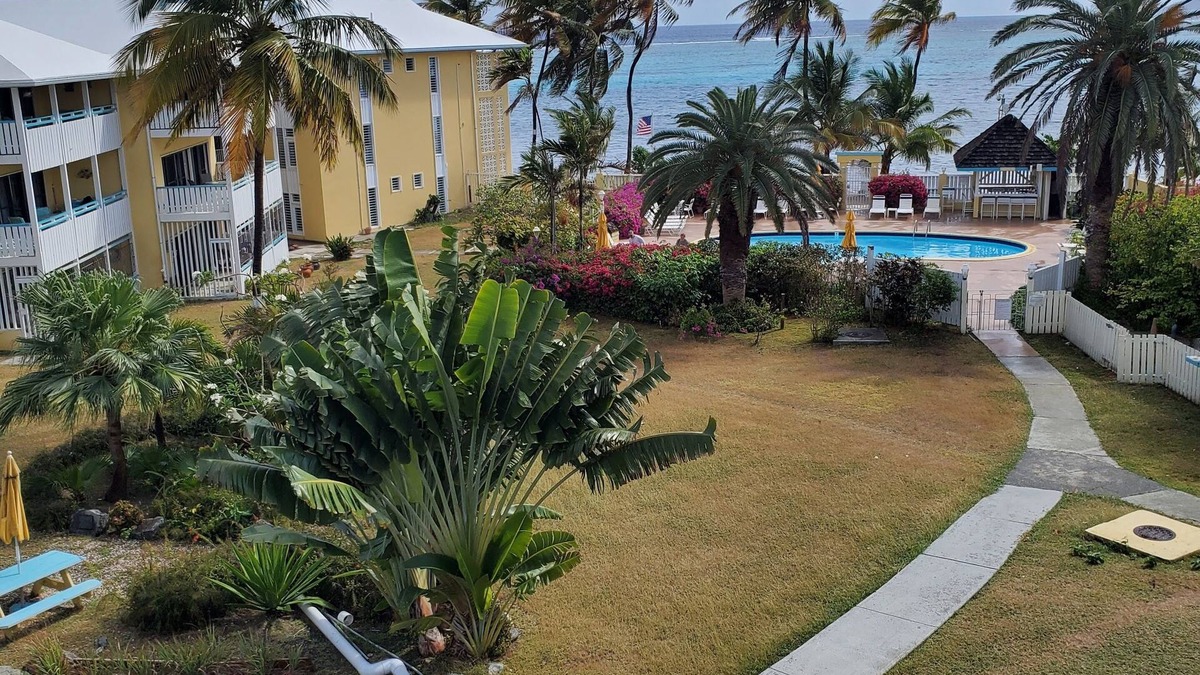Estate Golden Rock Condo | Oceanfront Oasis; Fun family retreat, with private pool, snorkeling steps away.