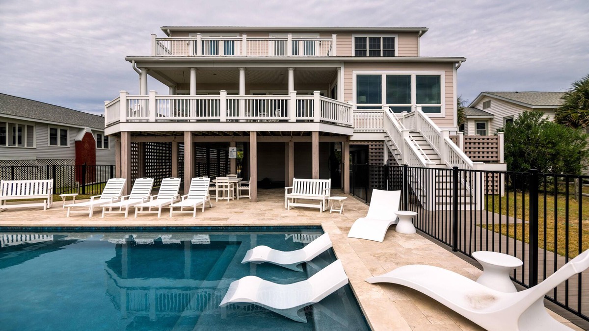 Edisto Island House | Oceanfront Showplace w/Private Pool & Elevator; Expansive Beach & Ocean Views; Multiple Porches