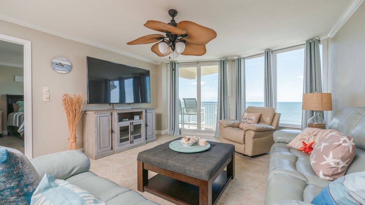 Daytona Beach Shores Condo | Oceanfront Traffic Free Beach - 603 Shores Club