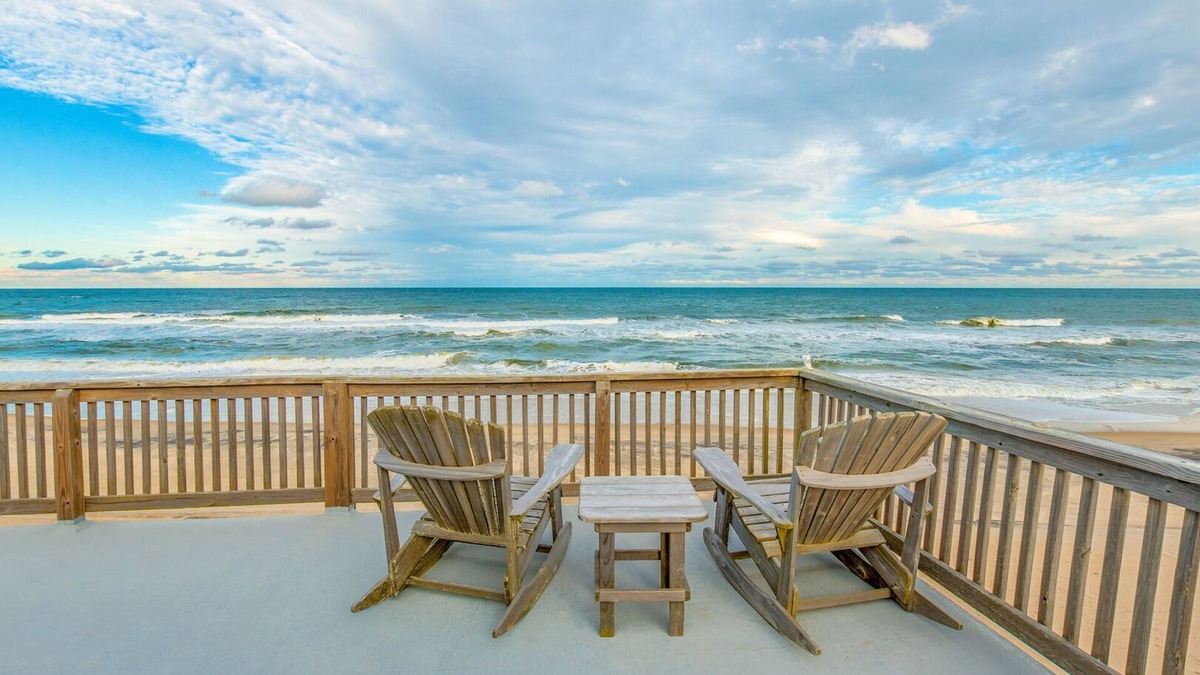 South Nags Head Cottage | Oceanfront w/Hot Tub and Rooftop Deck - Panoramic Views!