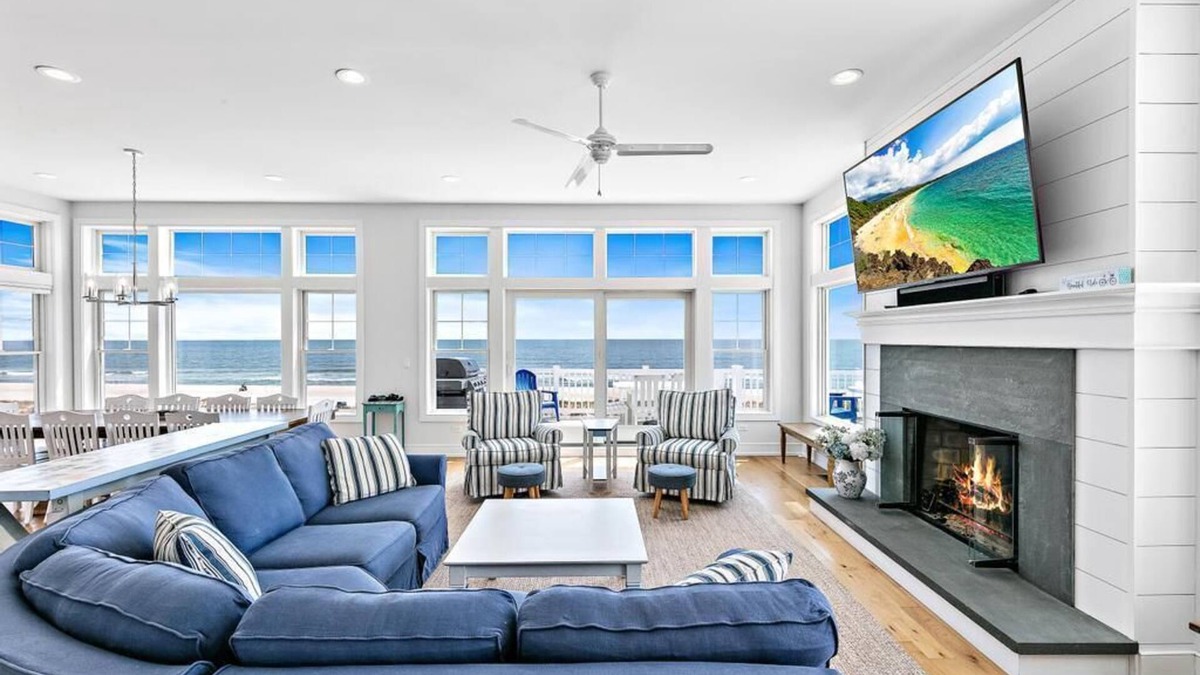 South Beach Haven House | Oceanfront with Hot Tub: private beach access! South of Beach Haven. Sleeps 12+
