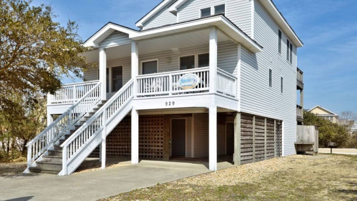 Whalehead Beach House | Oceanside Corolla home with private pool & hot tub, fireplace, AC & private W/D