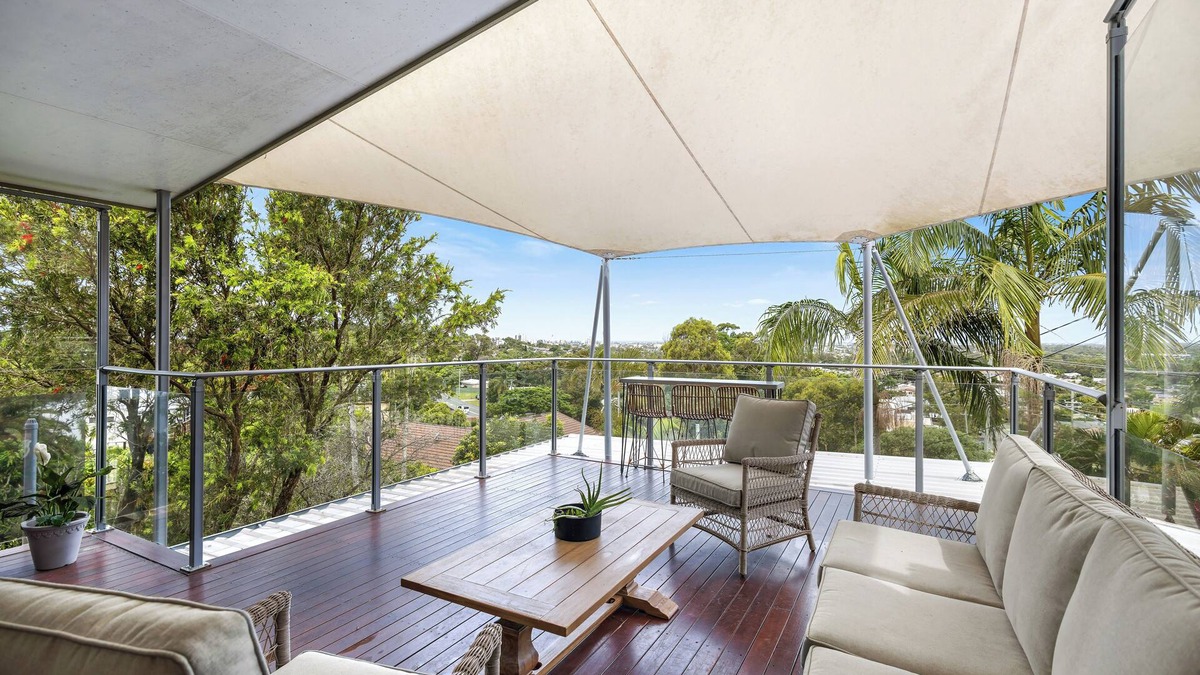 Alexandra Headland House | Oceanview family oasis 900m from beach with pool, kitchen & games room