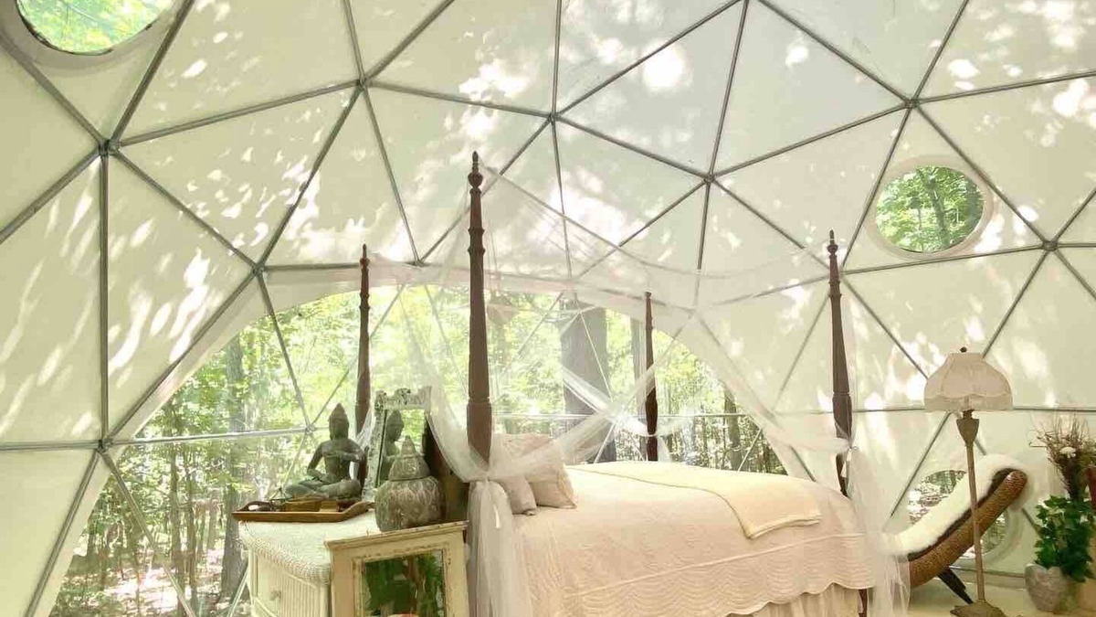 Lake Oconee RV Rental | Off-Grid Dome Hideaway in the Woods