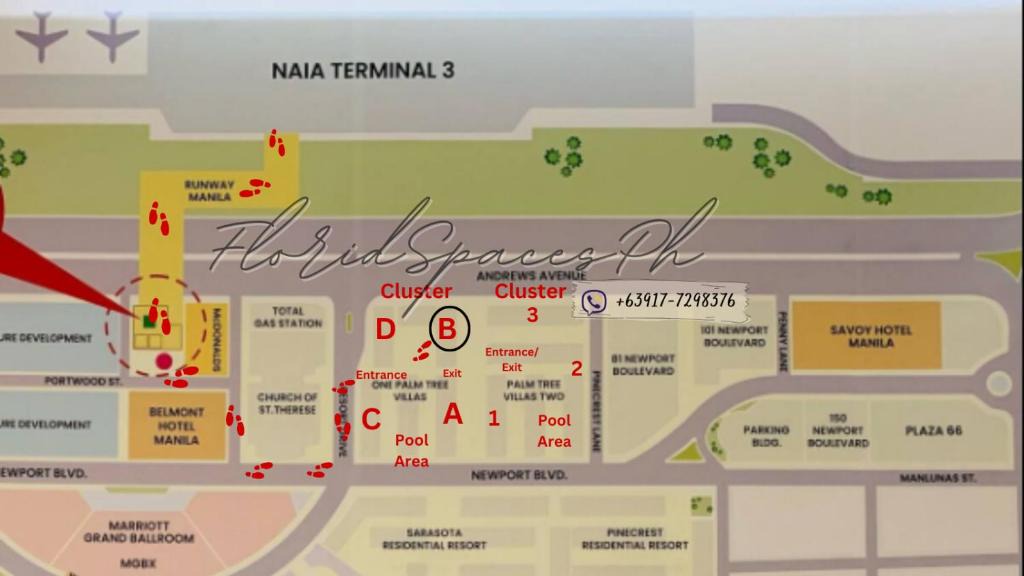 Pasay Apartment | One Palm Tree Villas Condominium - Studio 9th FL with Balcony - Across Terminal 3 Airport