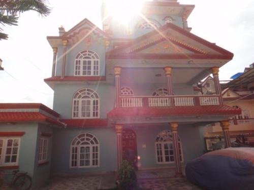 Nagarjun House | One room with two single beds with natural views