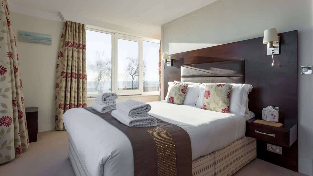Westbourne Apartment | Ospreys - Breathtaking Sea Views from Bedroom