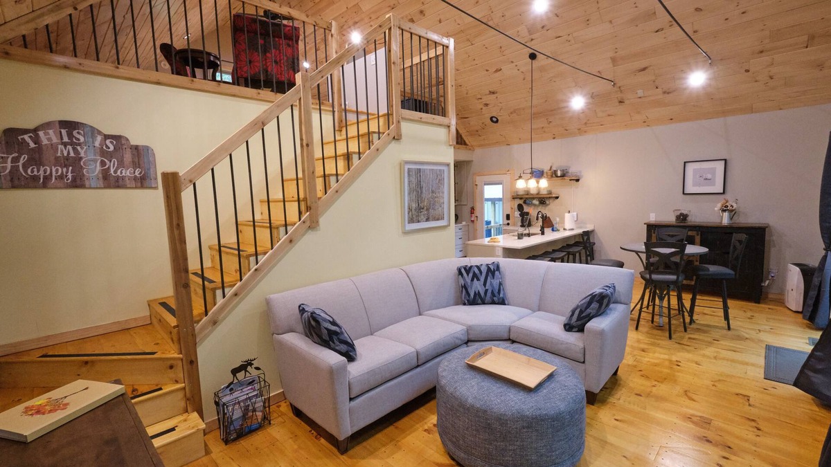 Mears House | Our Neck of the Woods, Mears. A Modern Rustic Feel that is EV-friendly.