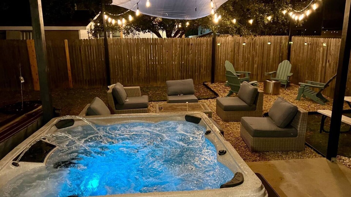 Del Valle House | Outside the Box ; hot tub, games. NO cleaning fee