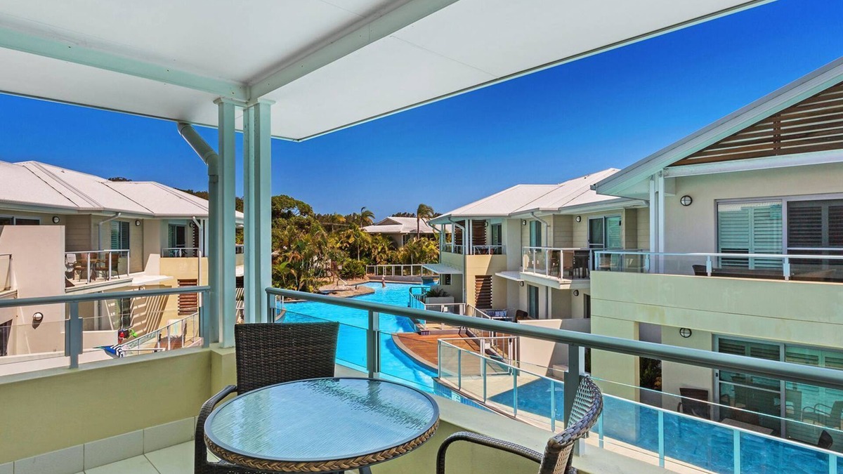 Salamander Bay Apartment | Pacific Blue Apartment 244 - Resort style adjoining apartments with views of the wraparound pool