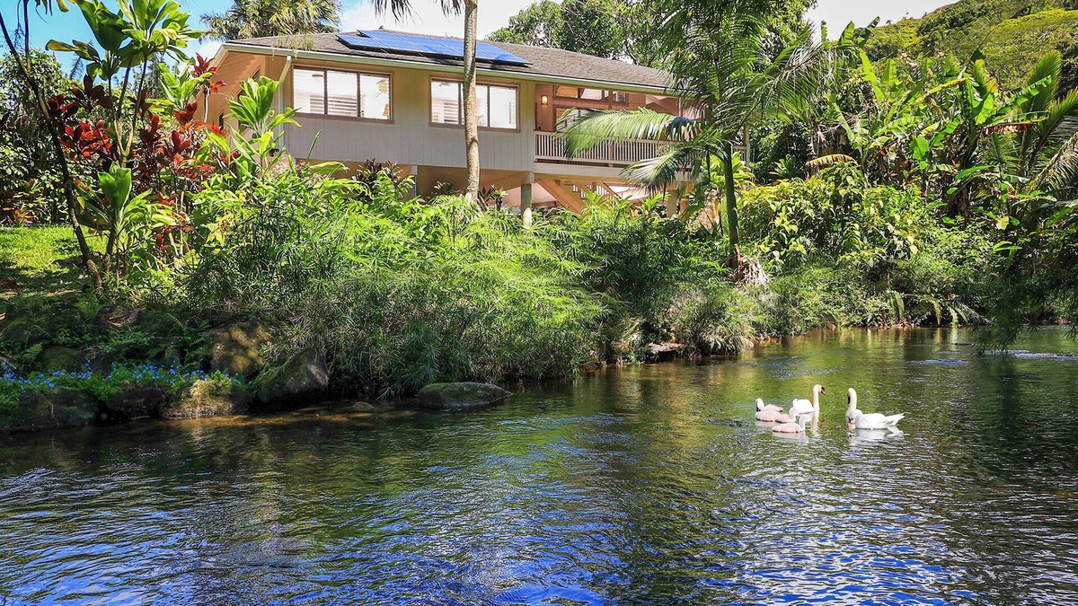 Wainiha House | Paddle to the Beach from a Secluded Riverfront Eden-A/C-Central to Hanalei&Ke'e