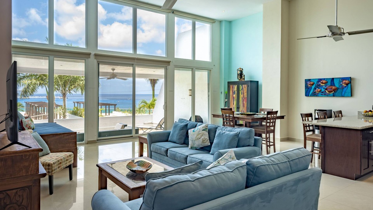 Cozumel Condo | Palmars Most Stunning Large Oceanview Condo 18’ ceilings & windows. Beautiful!