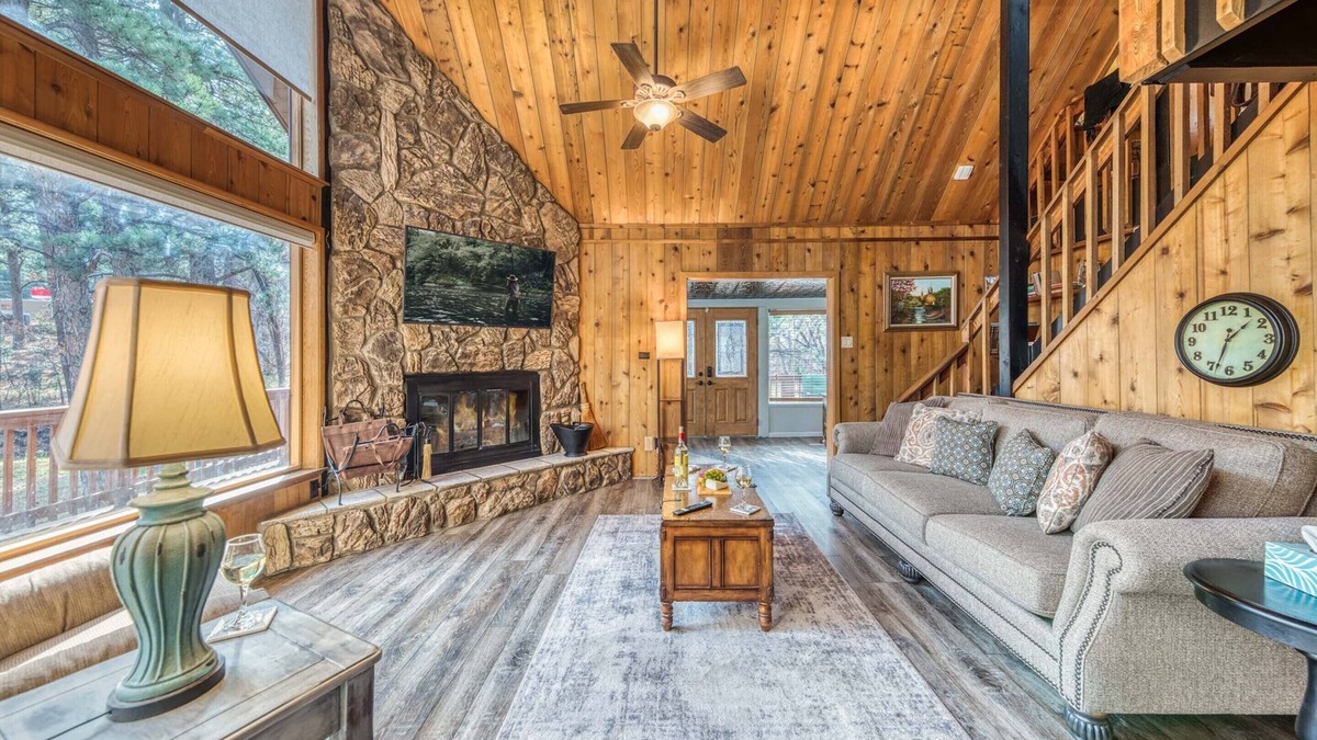 Ruidoso Cabin | Paradise on the River | Wood Fireplace, Hot Tub!