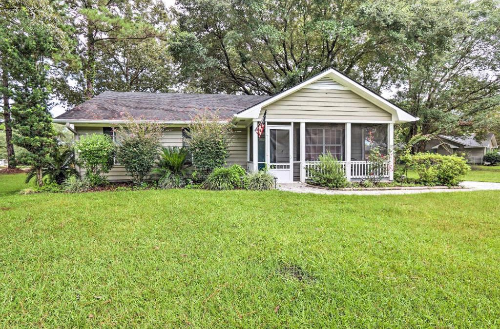 Laurel Bay House | Peaceful Beaufort Home with Front Porch and Grill
