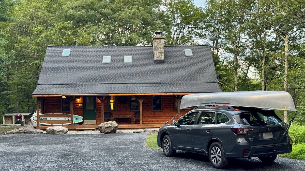 Dingmans Ferry Cabin | Peaceful Cabin - 10 Acres - Wildlife - Hot Tub - Huge Fireplace - Protected Land