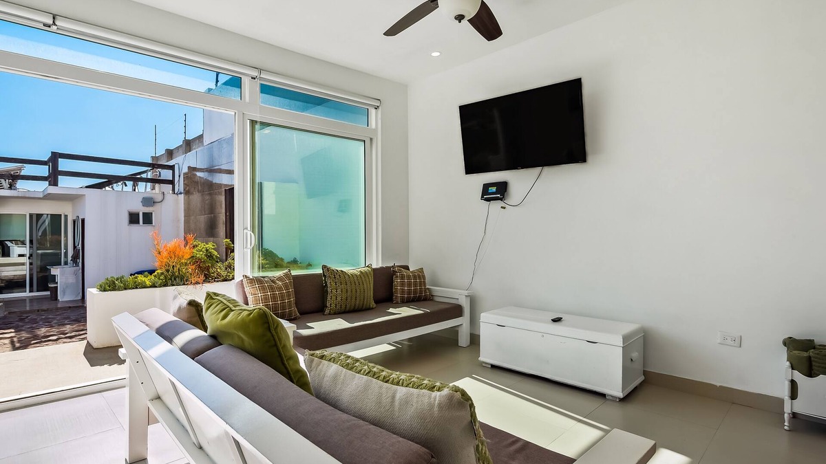 La Paloma Villa | Peaceful dog-friendly villa with outdoor pool, rooftop patio, beach views, & AC