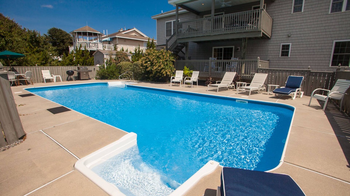 Sandbridge House | Peaceful oceanside home steps from beach with private pool & AC