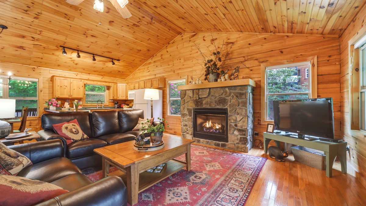 Waynesville Cabin | Peaceful Smoky Mountain Cabin w/Deck & Fire Pit!