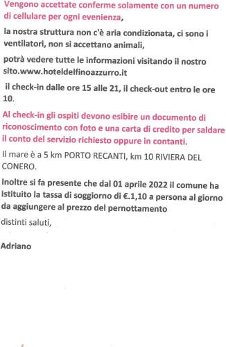 Loreto Hotel | Pensione Delfino Azzurro