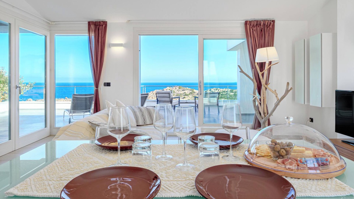 Golfo Aranci Apartment | Penthouse Apartment 12 in Villa Marconi with Sea & Mountain View and Panoramic Terrace