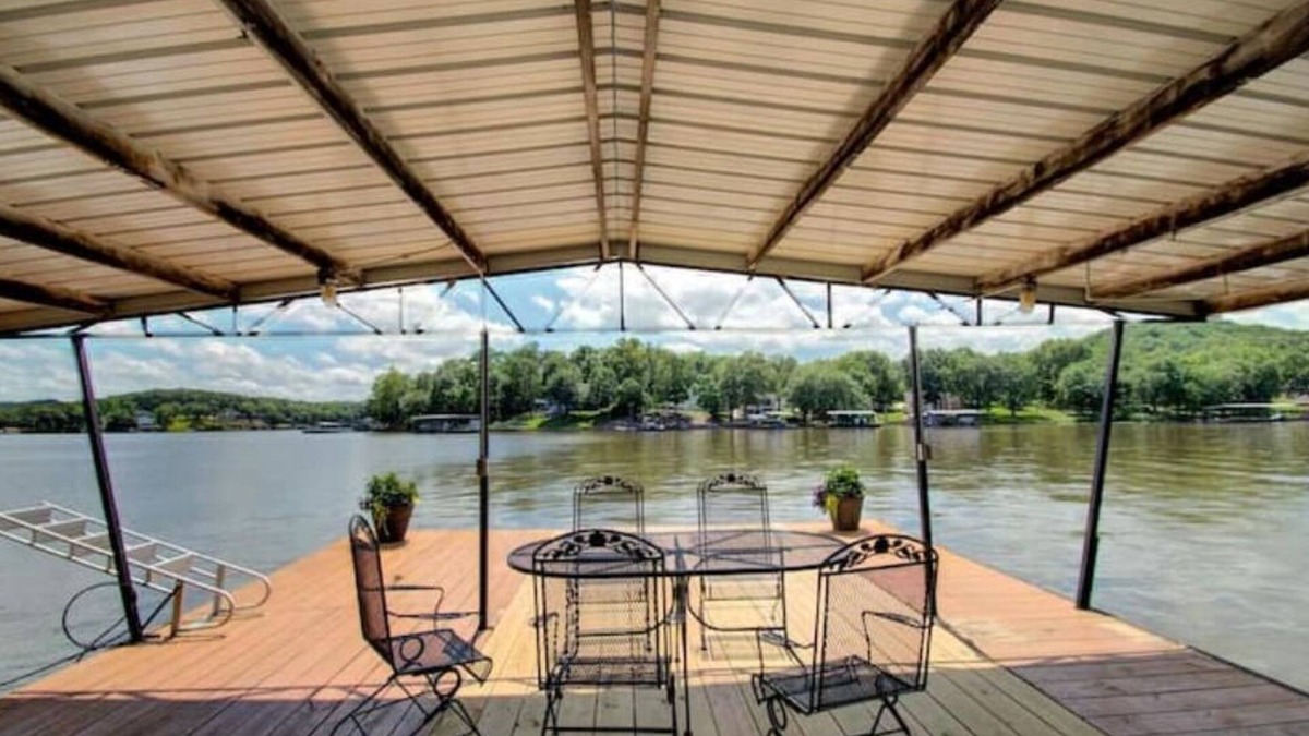 Climax Springs House | Perfect getaway! Quiet cove, large dock, great fishing, boat ramp on property.