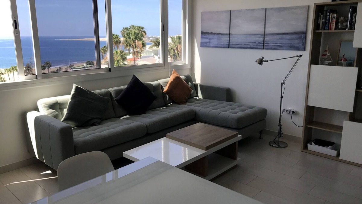 San Agustin Apartment | Pet-Friendly Apartment 'Fabulous Upper Floor Sea View', Pool & Wi-Fi