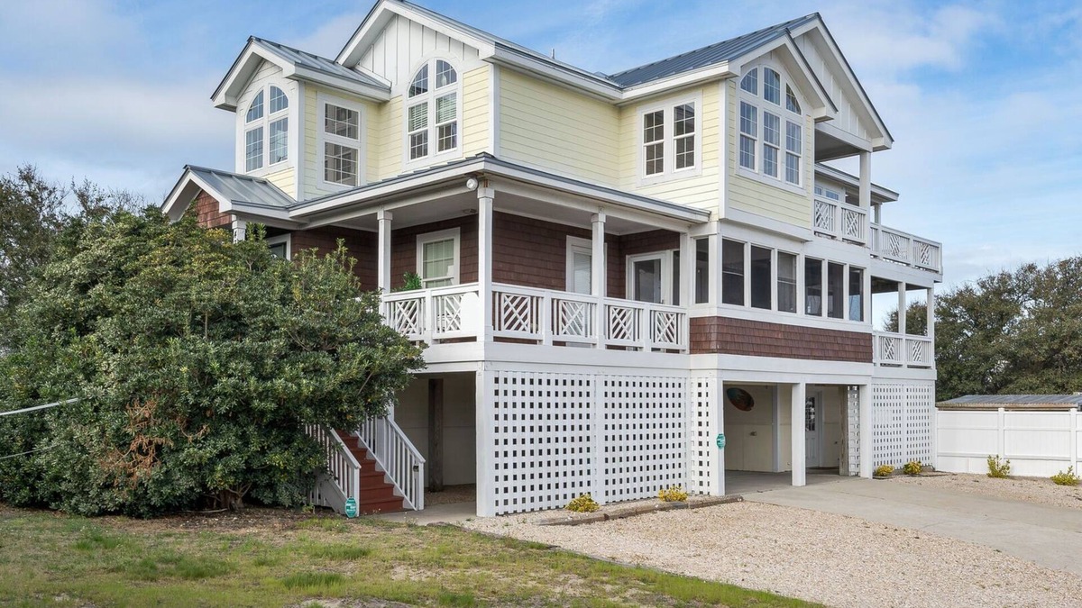 Sea Scape House | Pet-friendly Kitty Hawk home with private heated pool, volleyball court, and more