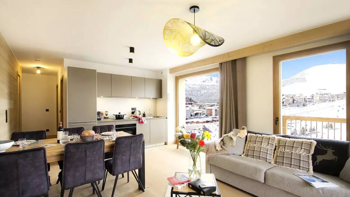 Bergers Apartment | PHOC24 Wohnungsblick sehr sonnige Pisten