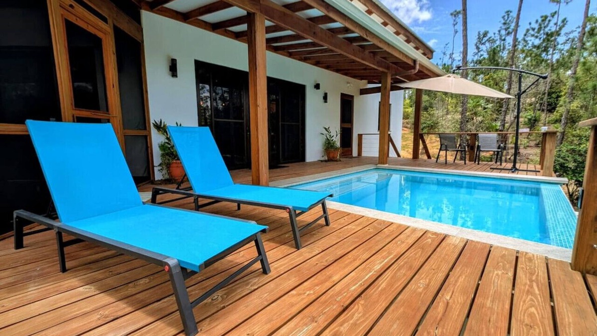 Blancaneau Villa | Pine ridge retreat villa w/pool & waterfall