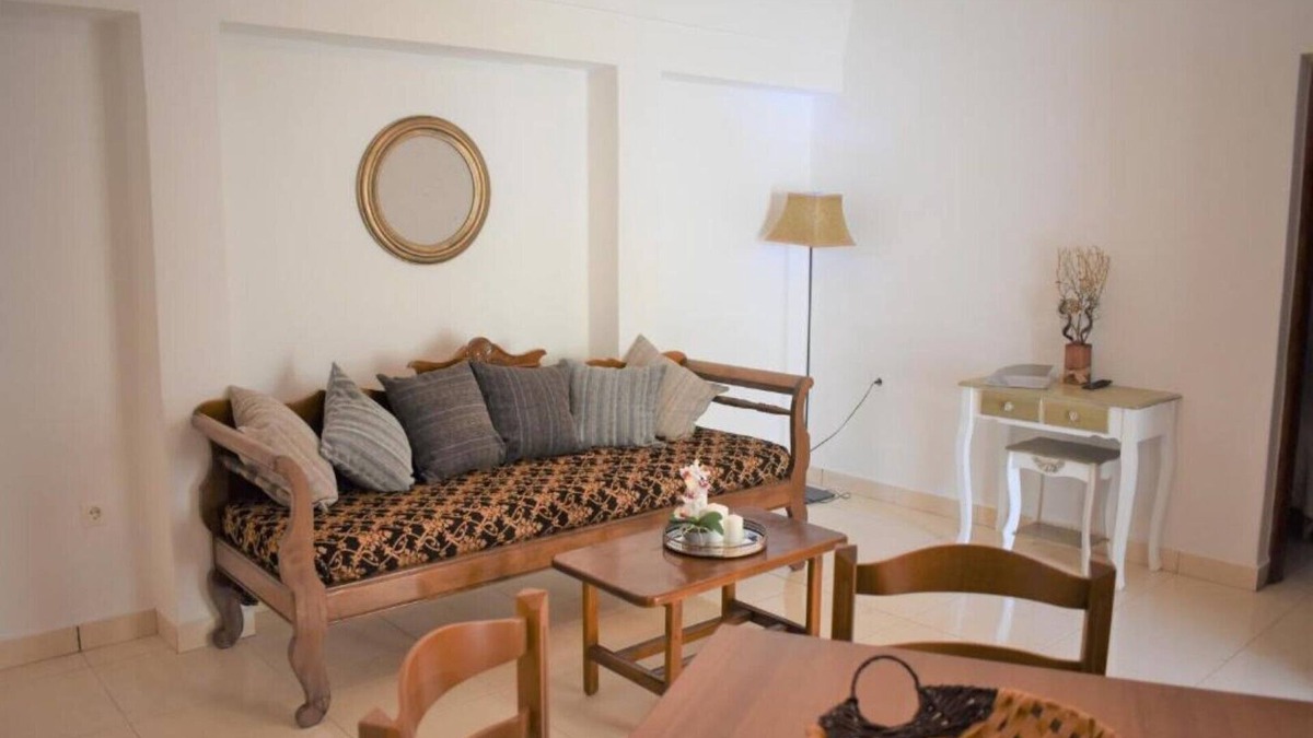 Kamari Apartment | Plethora Home: Quiet With Terrace in Traditional Kamari - bus Stop 3min Away