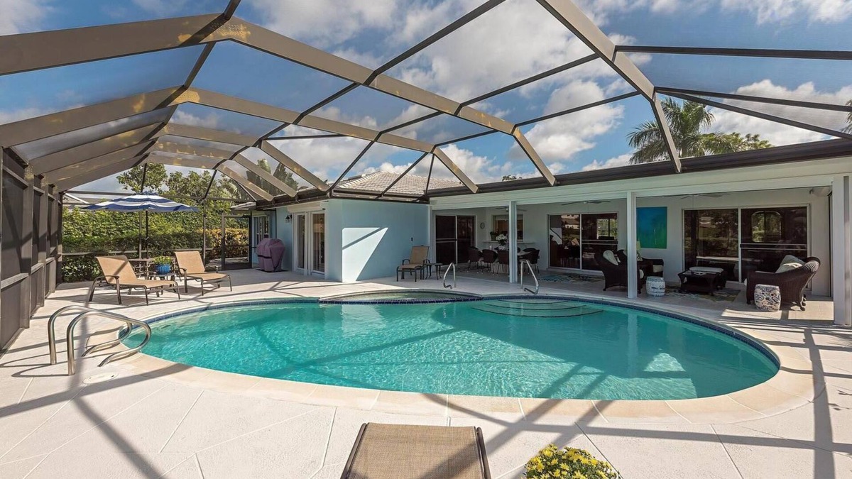 Park Shore House | Pool Home Lake View in Park Shore Naples, Walk to Beach & Waterside Shops