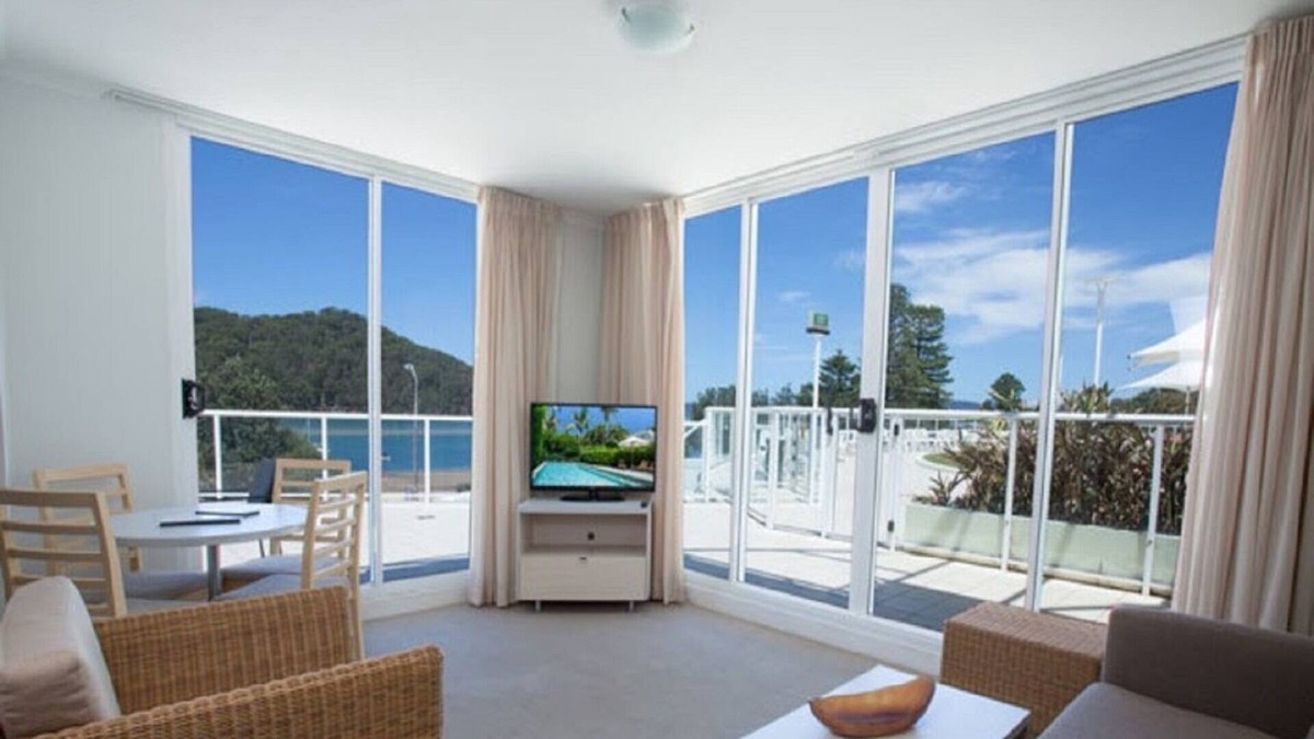 Ettalong Beach Apartment | Poolside Beach Front & Ocean Views Ettalong Beach Resort Central Coast NSW