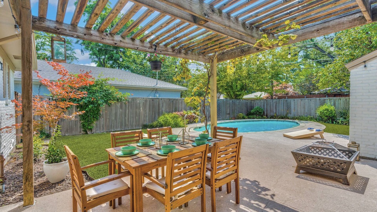 Lakewood House | Prime location chic 4BR home with charming pool and yard