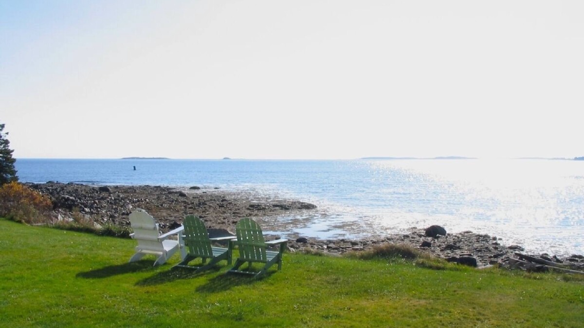 Owls Head House | Private Beach, ideal water's edge beach house, best wraparound views!