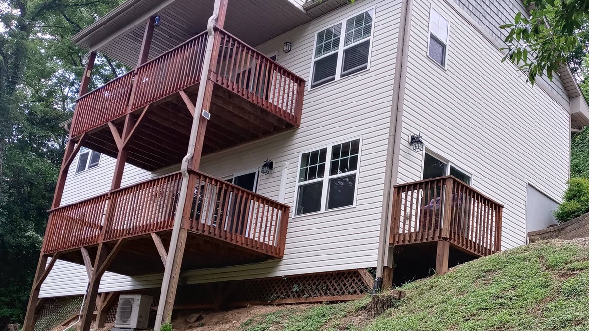 Haywood County Apartment | Private creekside suite with mountain views