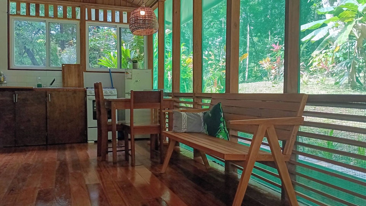San Ignacio Cabin | Private forest view cabin w/AC, 2 beds-restaurant and car rental on site.