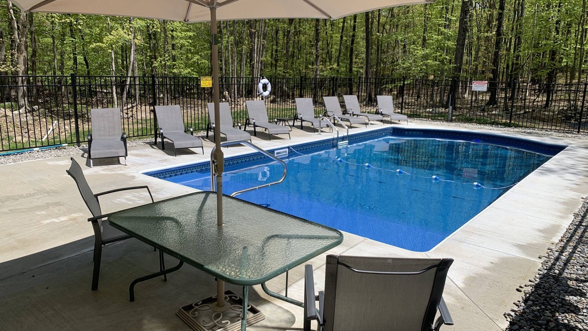 East Stroudsburg House | Private heated pool. Secluded 4,500sq.ft Hot tub. game room.