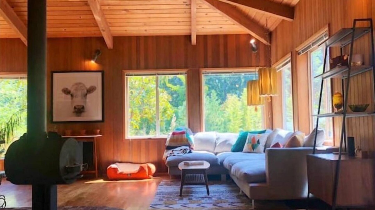 Stanwood Cabin | PRIVATE MID CENTURY MODERN CEDAR CABIN
