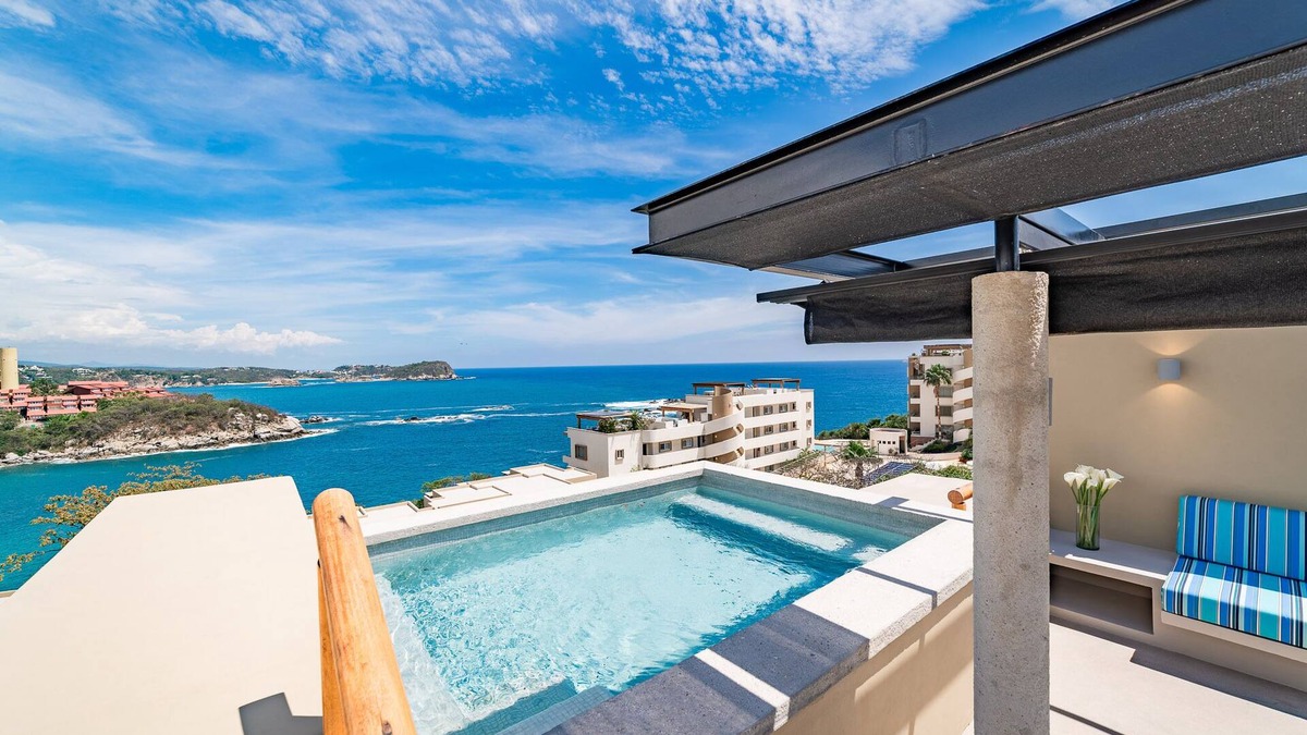 Santa Maria Huatulco Condo | Private Oceanview Splash Pool & Beach Access