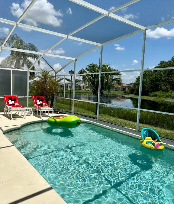 Chatham Park House | Private pool with a beautiful view overlooking the lake! Near Disney - Universal