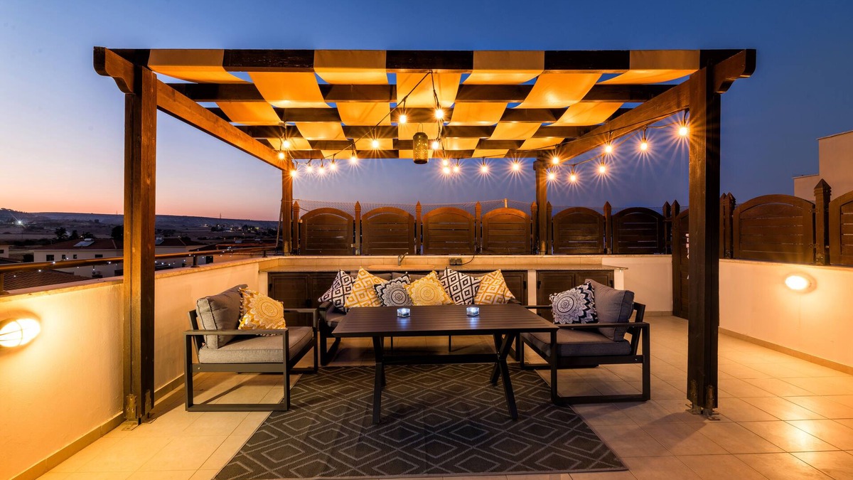 Oroklini Apartment | Private Roof Top Terrace Overlooking Pool in Pyla