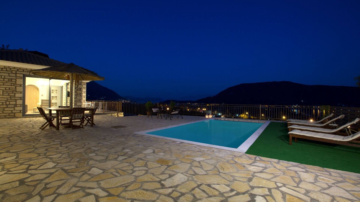 Vlicho Villa | Private villa with swimming pool, panoramic sea views, bbq, near Nidri