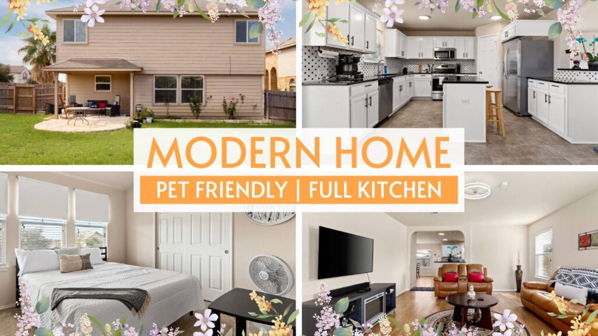 New Braunfels House | Private Yard | Full Kitchen | Monthly Stay | WiFi