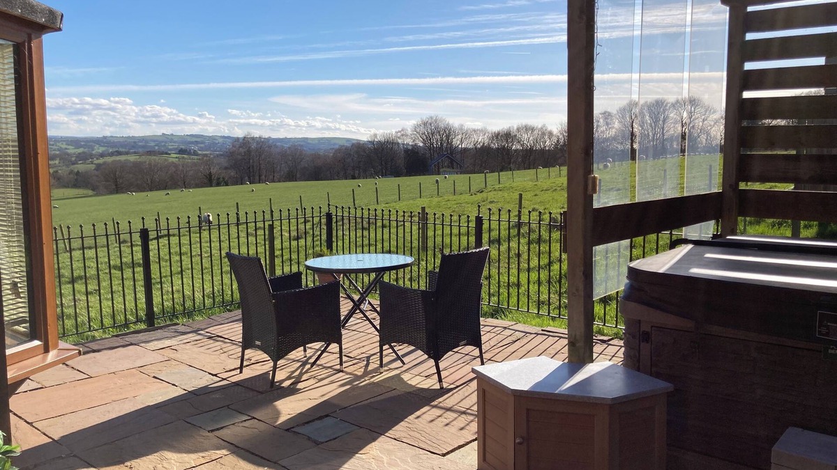 Hurst Green Cabin | Quakerfield Lodge, with private hot tub nFabulous views