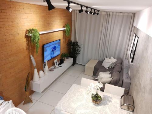 Ponta Verde Apartment | QUARTO/SALA COM VISTA P/O MAR DE PAJUÇARA