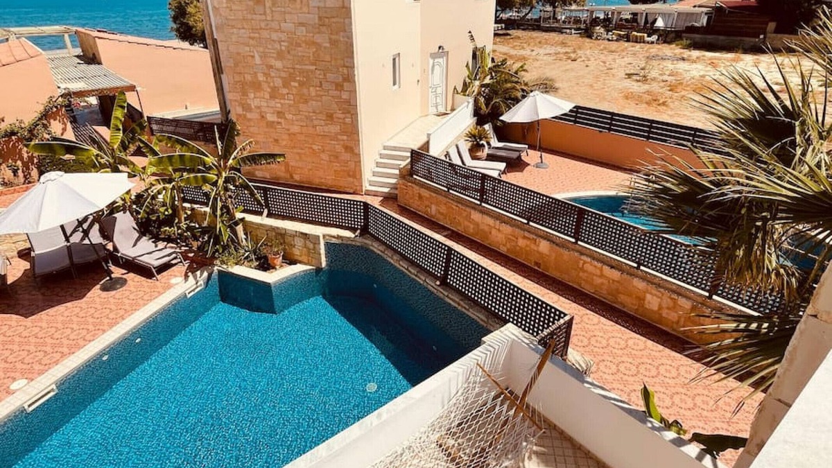 Platanias Town Villa | Quest Star Villa - 20meters to beach. Sleeps 8.