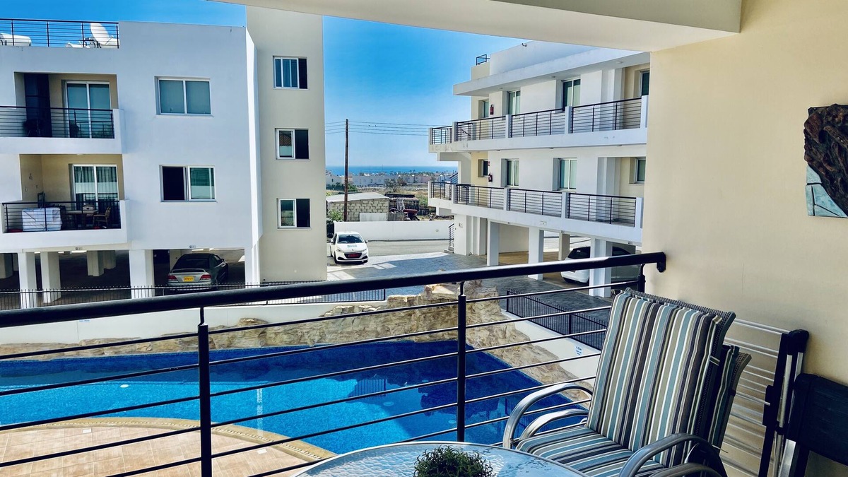 Kapparis Condo | Quiet beachfront apartment in the Chromata Lagoon luxury complex with sea views
