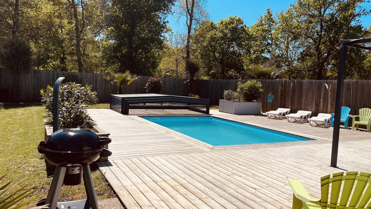 Grayan-Et-L'Hopital Villa | Quiet house with heated swimming pool near soulac/mer, montalivet.