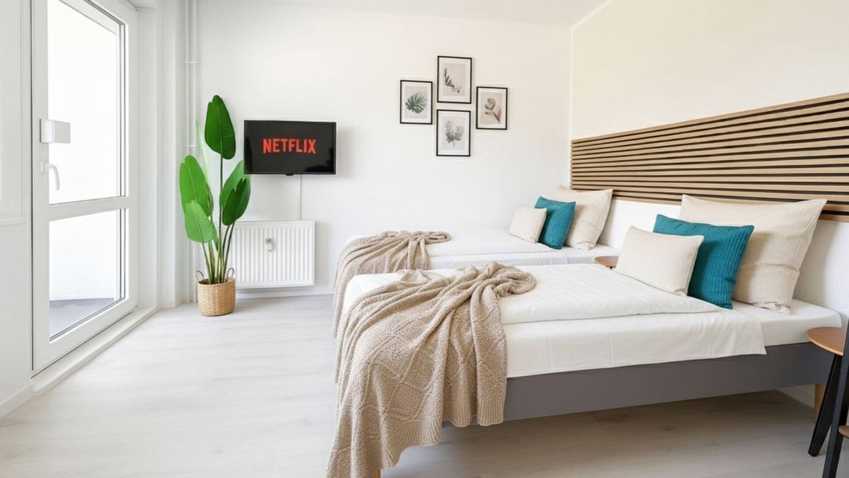 Stadtbezirk West Apartment | Quiet & modern 2-room apartment for 4 people opposite the park